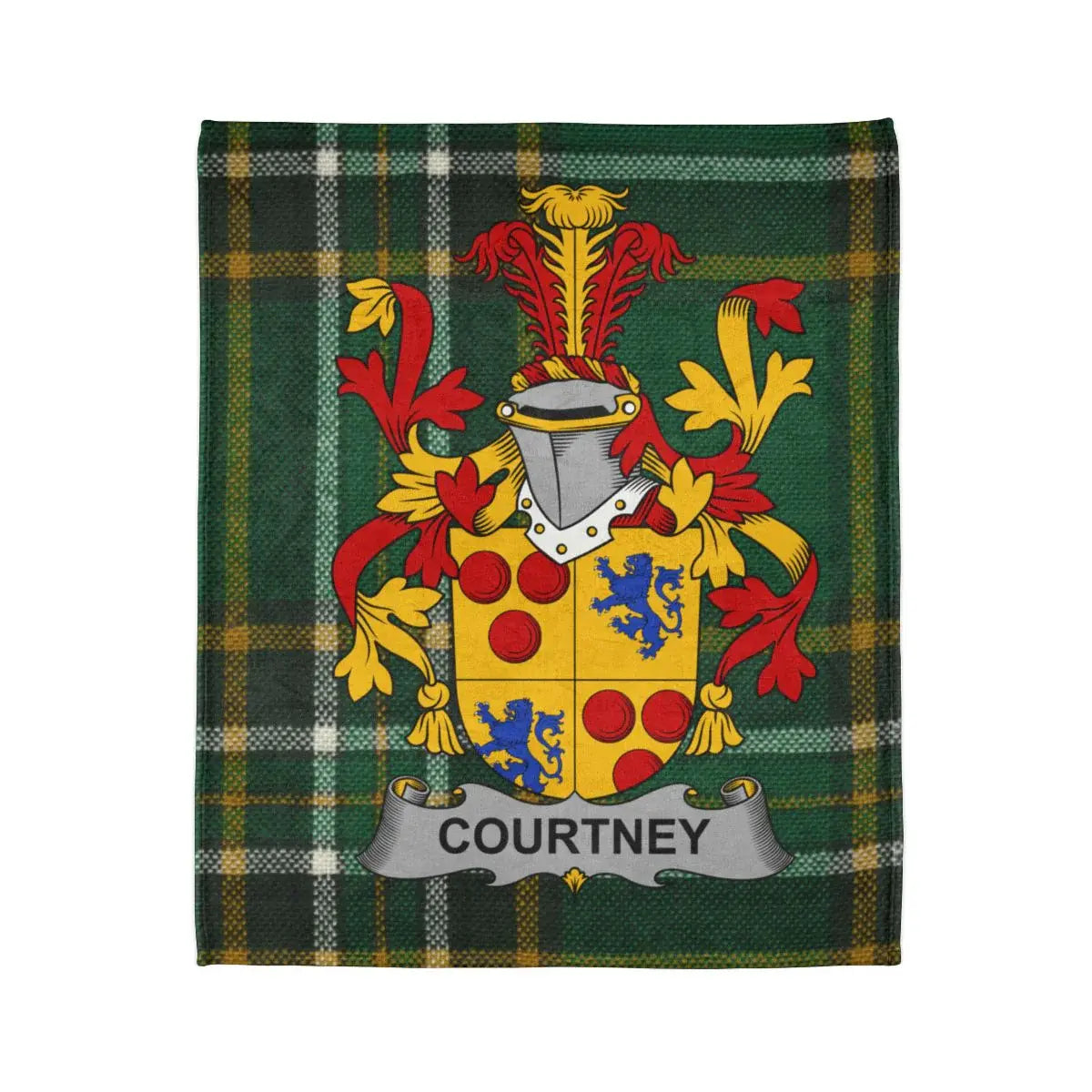 Courtney Family Crest Tartan Blanket product