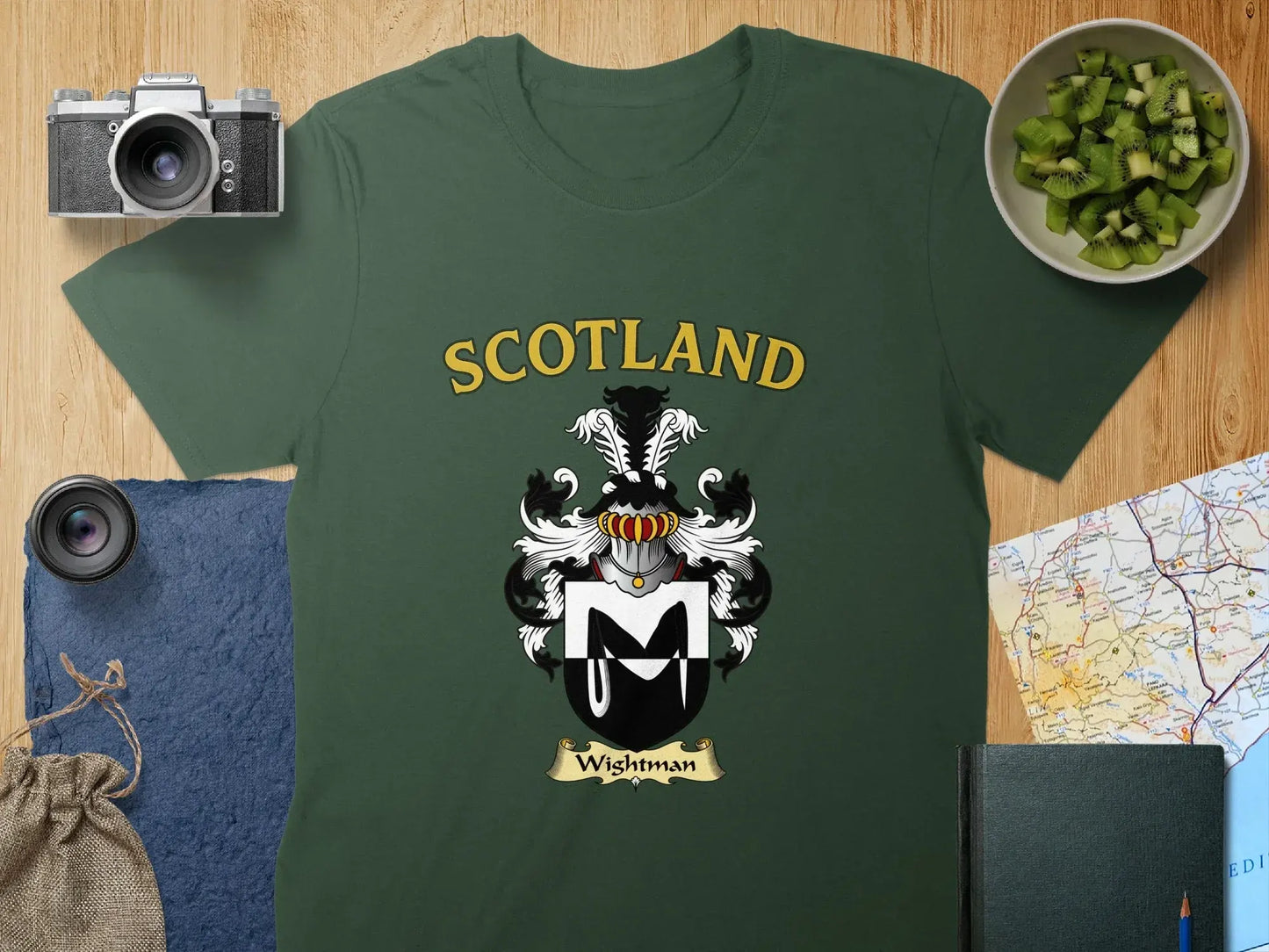 Scotland Wightman Coat of Arms Design T-shirt product type