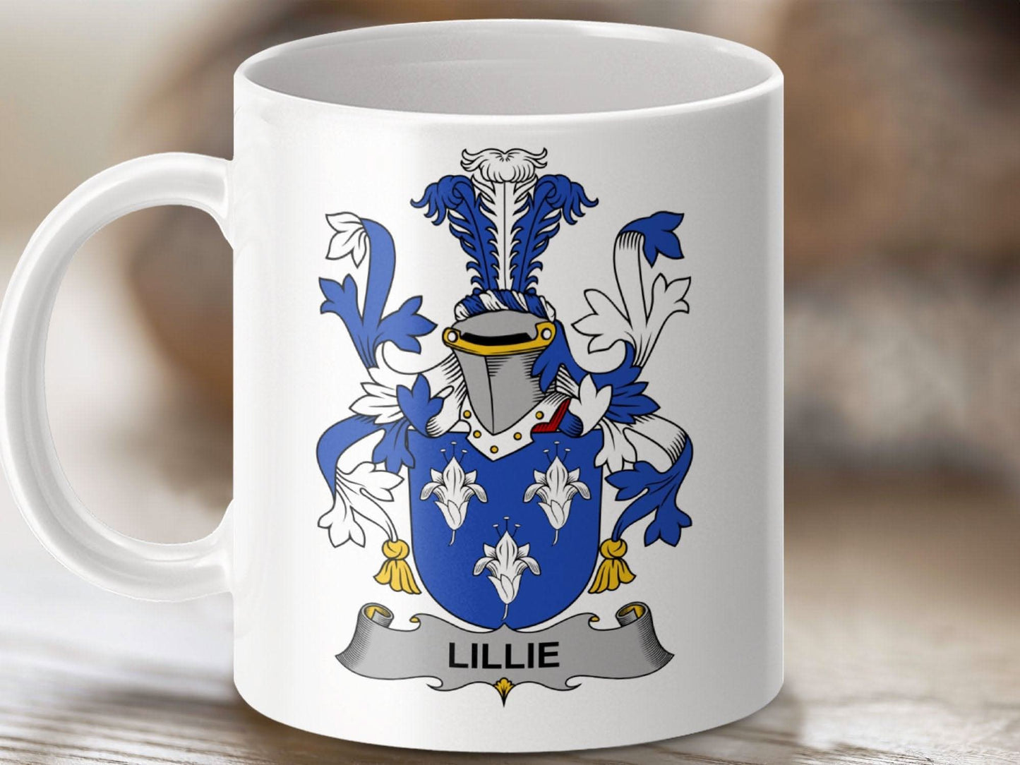 Lillie Surname Irish Family Crest Mug - Celtic Ancestry Gifts