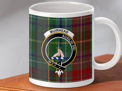 Tartan Mug Clan Muirhead Auxilio Dei Design Coffee product