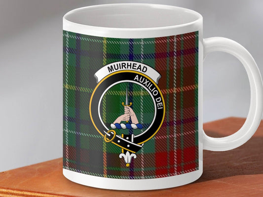 Tartan Mug Clan Muirhead Auxilio Dei Design Coffee product