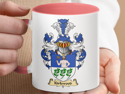 Kirkwood Scottish Clan Surname Family Crest Mug - Living Stone Gifts