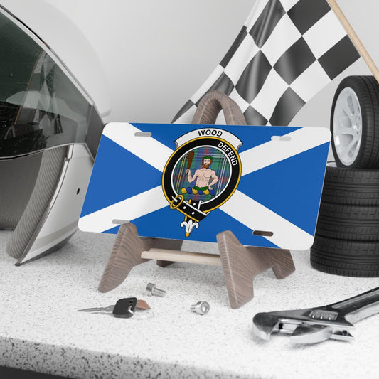 Choose Any Clan Scottish Tartan Crest License Plate - Celtic Ancestry Gifts