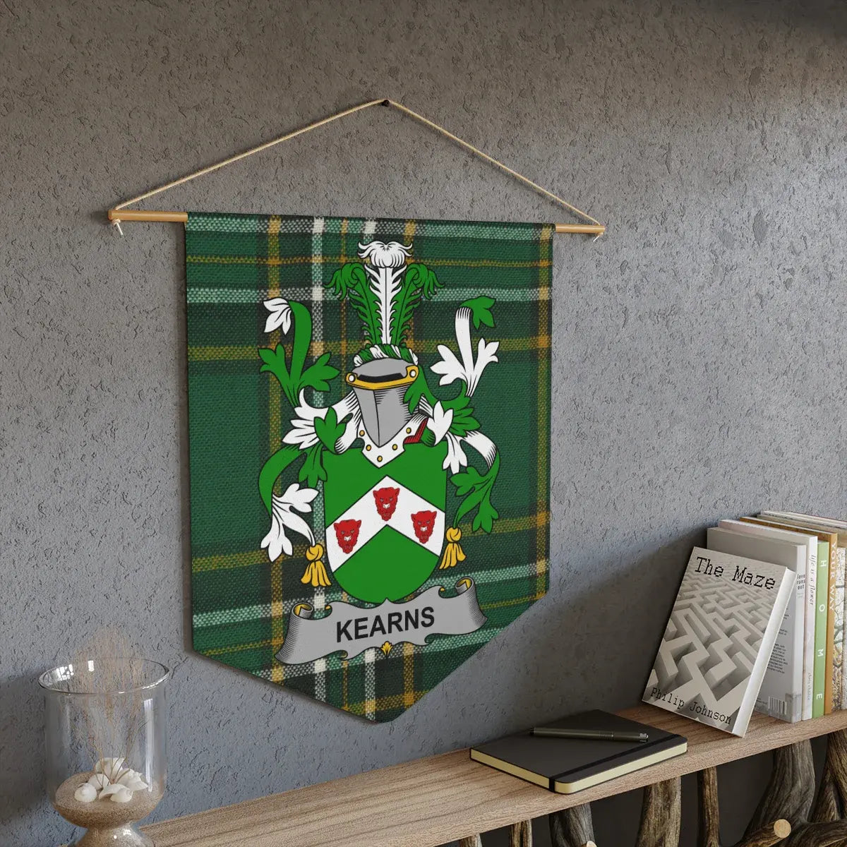 Kearns Family Crest Coat of Arms Wall Hanging product