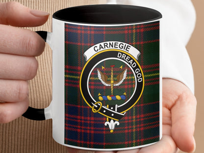 Carnegie Clan Scottish Tartan Crest Mug - Living Stone Gifts