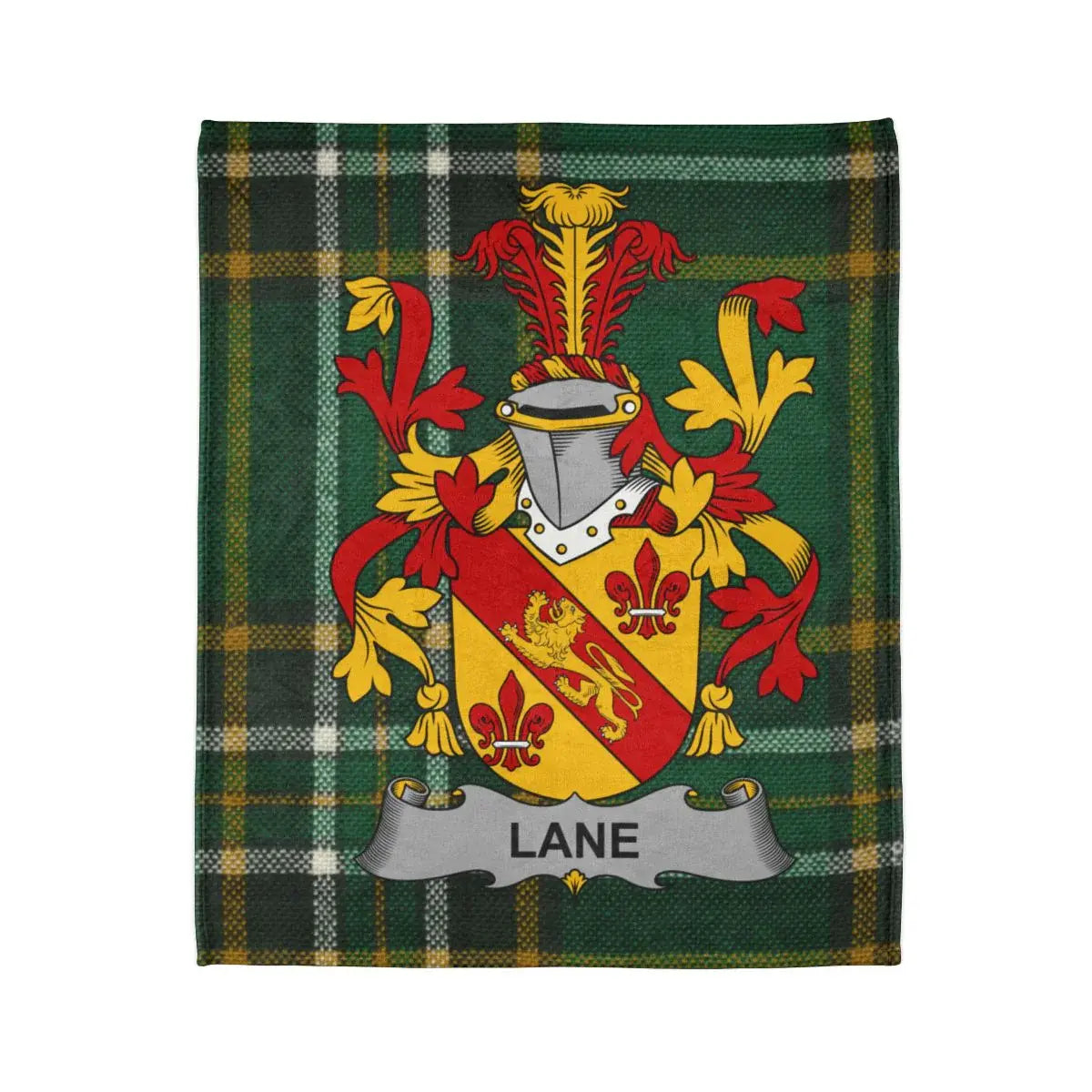 Lane Family Crest with Tartan Design Blanket product