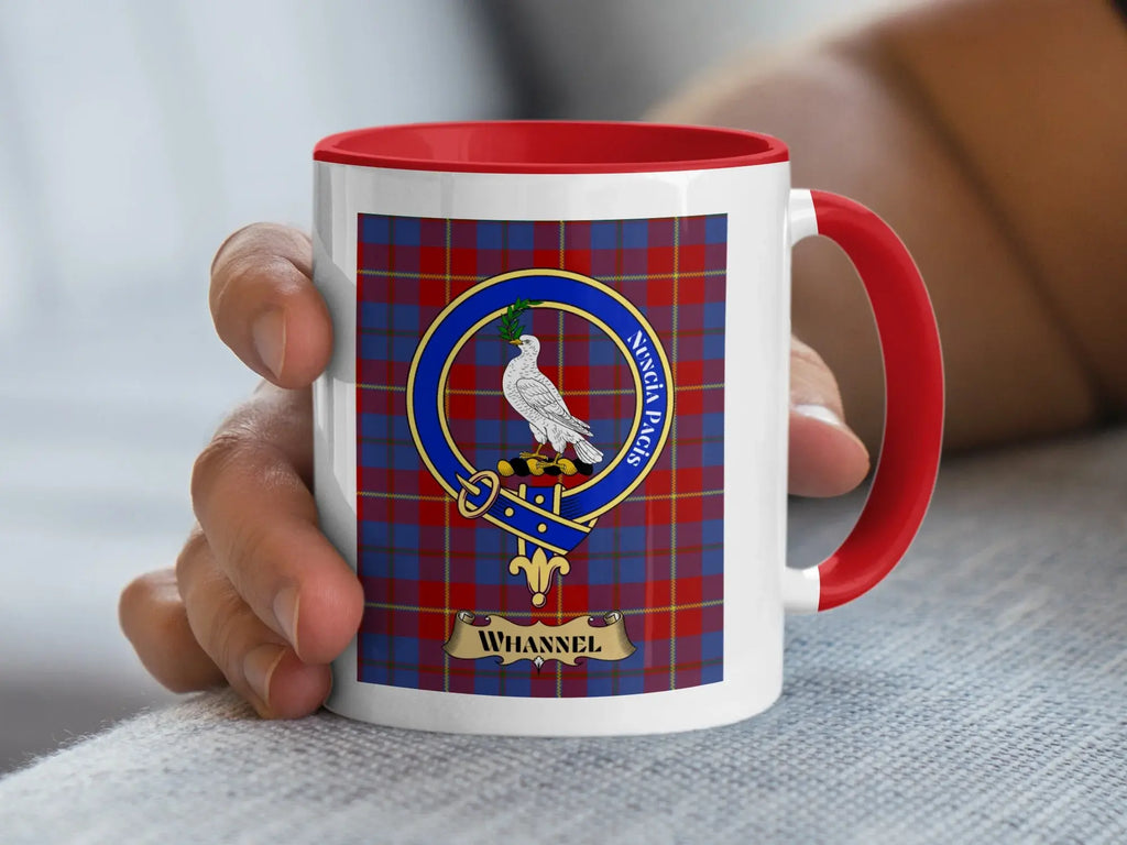 Whannel family crest ceramic mug for everyday coffee and tea