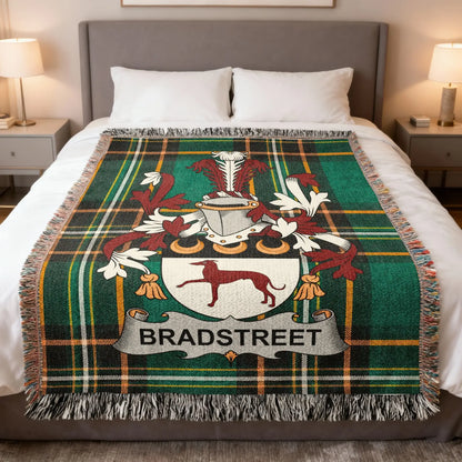 Bradstreet Family Crest Tartan Plaid Throw Blanket product type