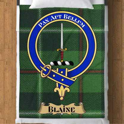 Blaine Crest Pax Aut Bellum Scottish Tartan Throw Blanket - Living Stone Gifts