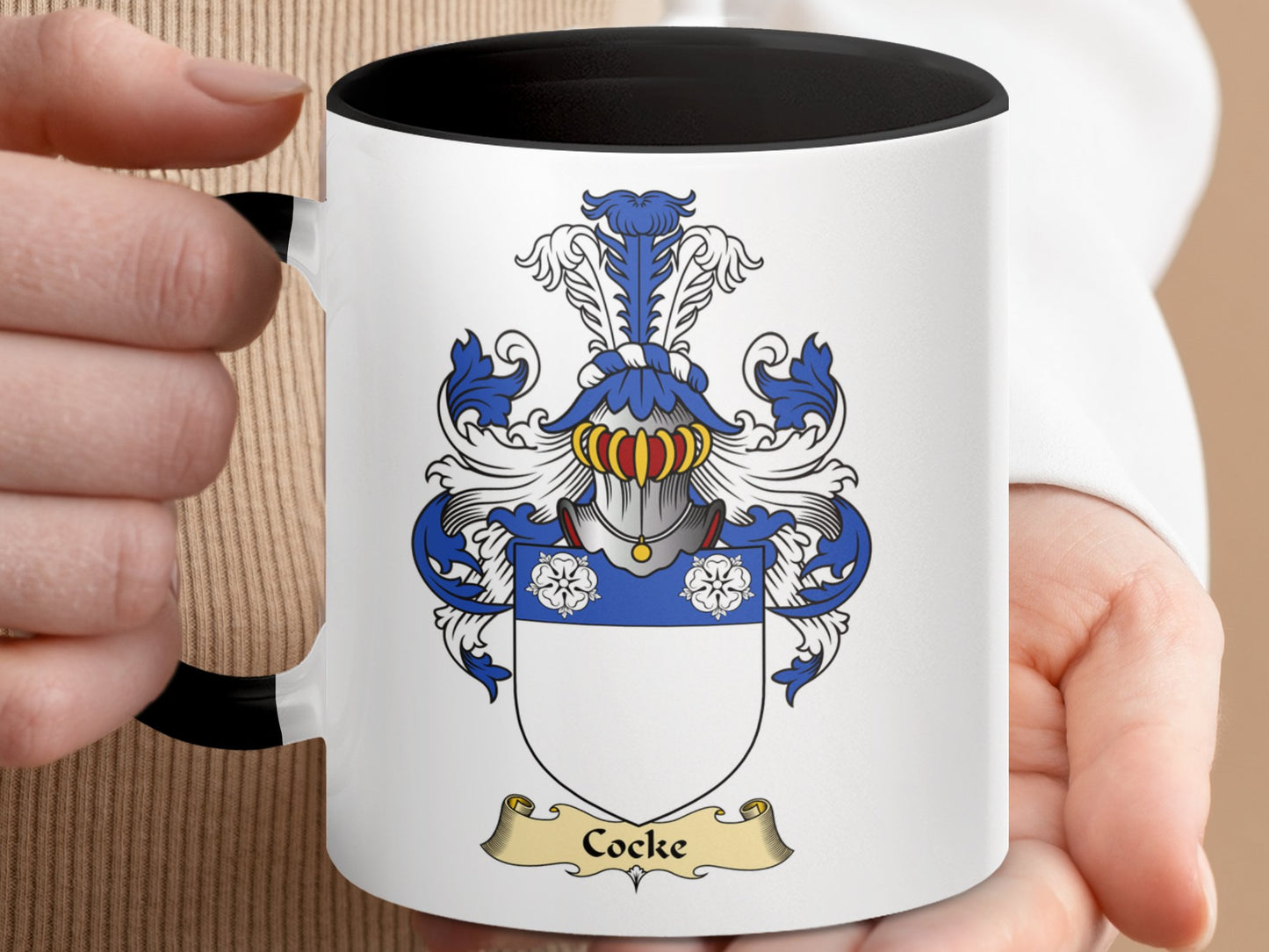 Cocke Scottish Clan Coat of Arms Coffee Mug - Living Stone Gifts