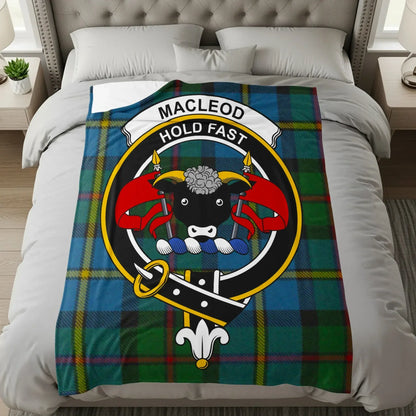 MacLeod Tartan Blanket Hold Fast Emblem Cozy Product