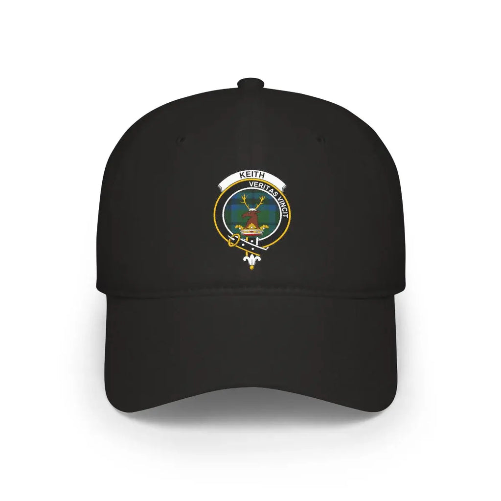 Keith clan crest tartan cap — 100% cotton with Veritas Vincit heraldic design