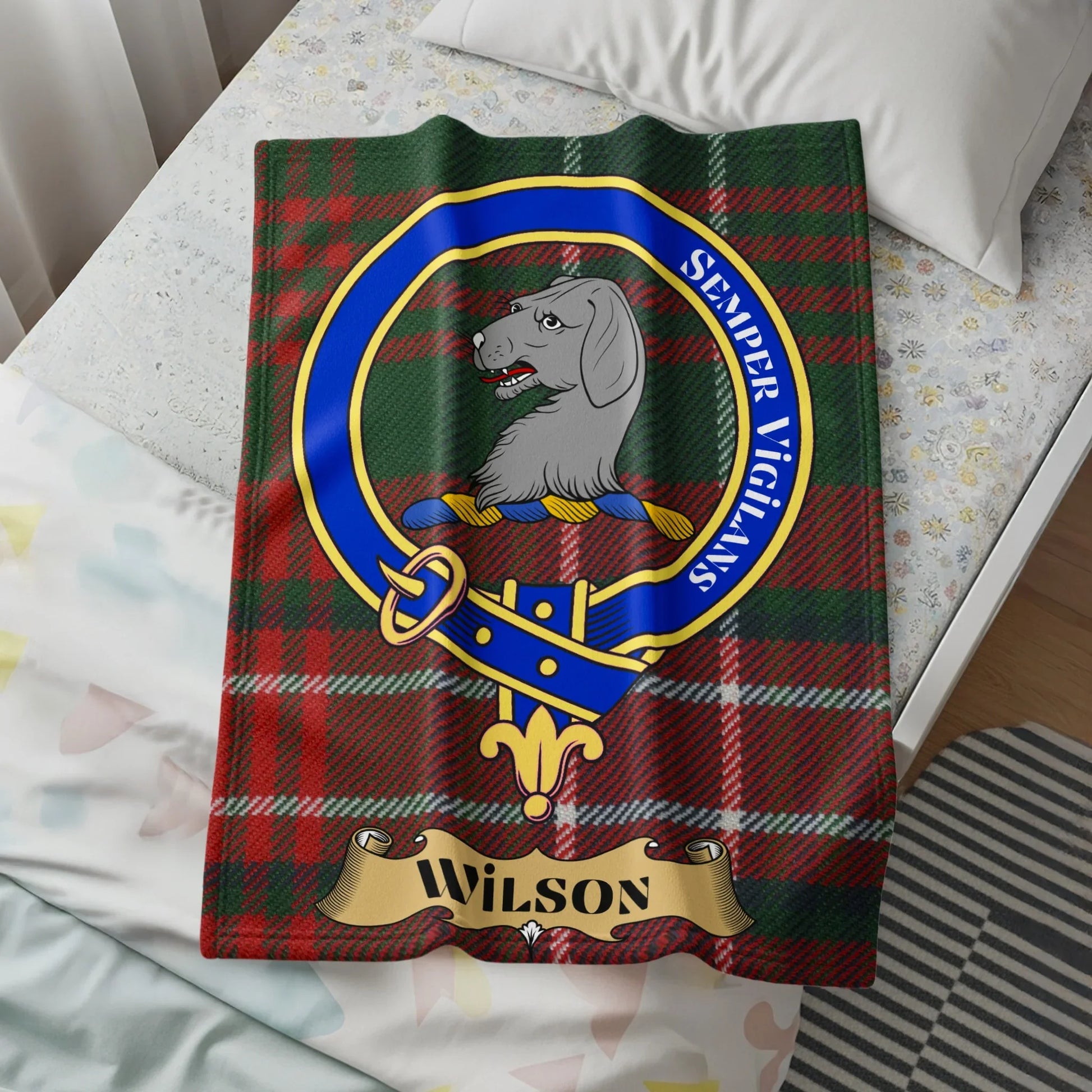 Semper Vigilans Plaid Crest Wilson Blanket product
