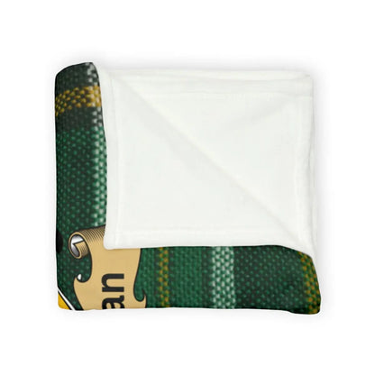 Green Checkered Pattern Soft Throw Blanket product
