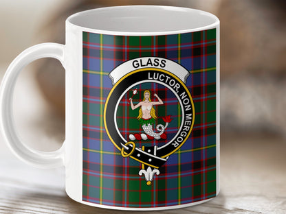 Clan Glass Scottish Tartan Crest Mug - Living Stone Gifts