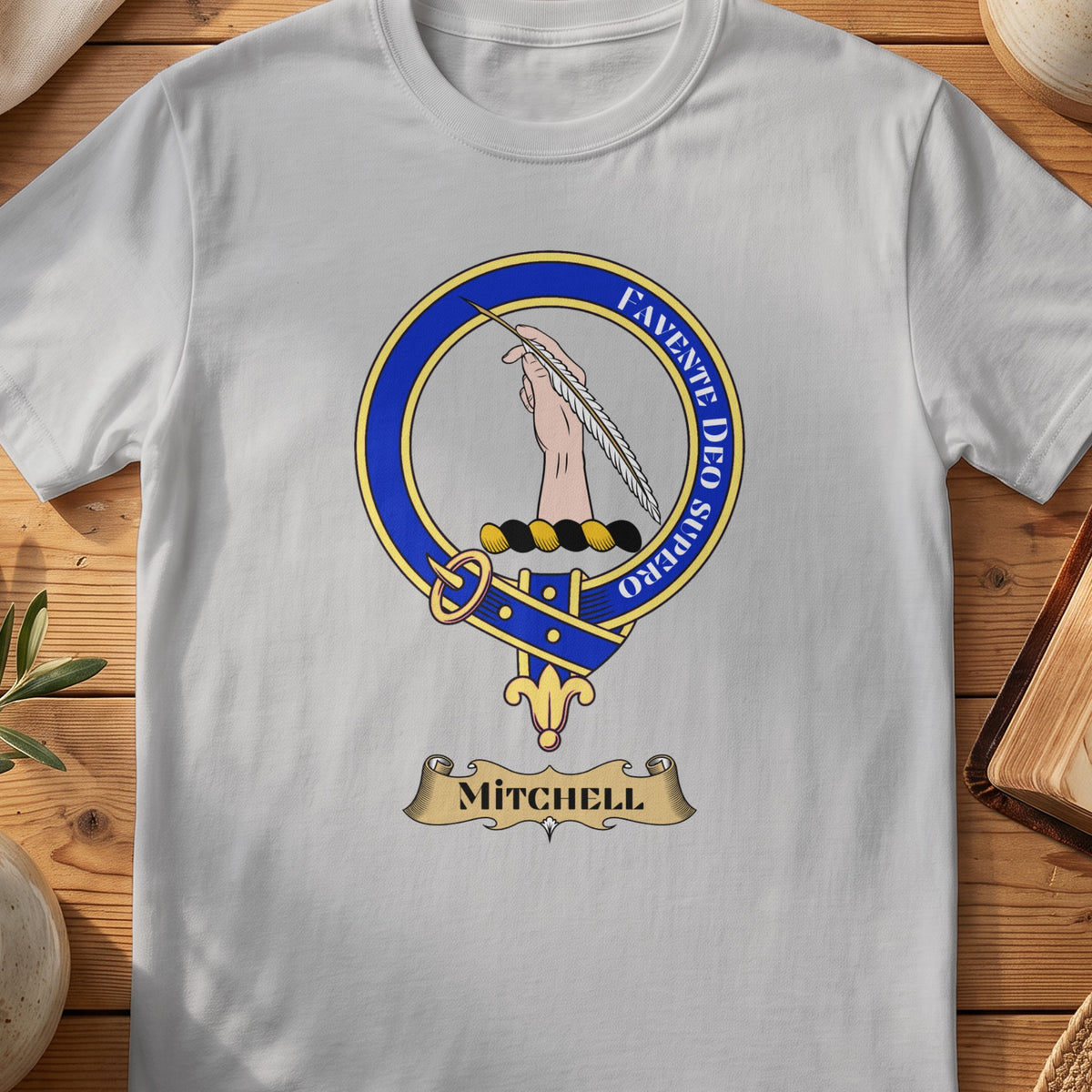 Mitchell Family Crest Sport Grey T-shirt design