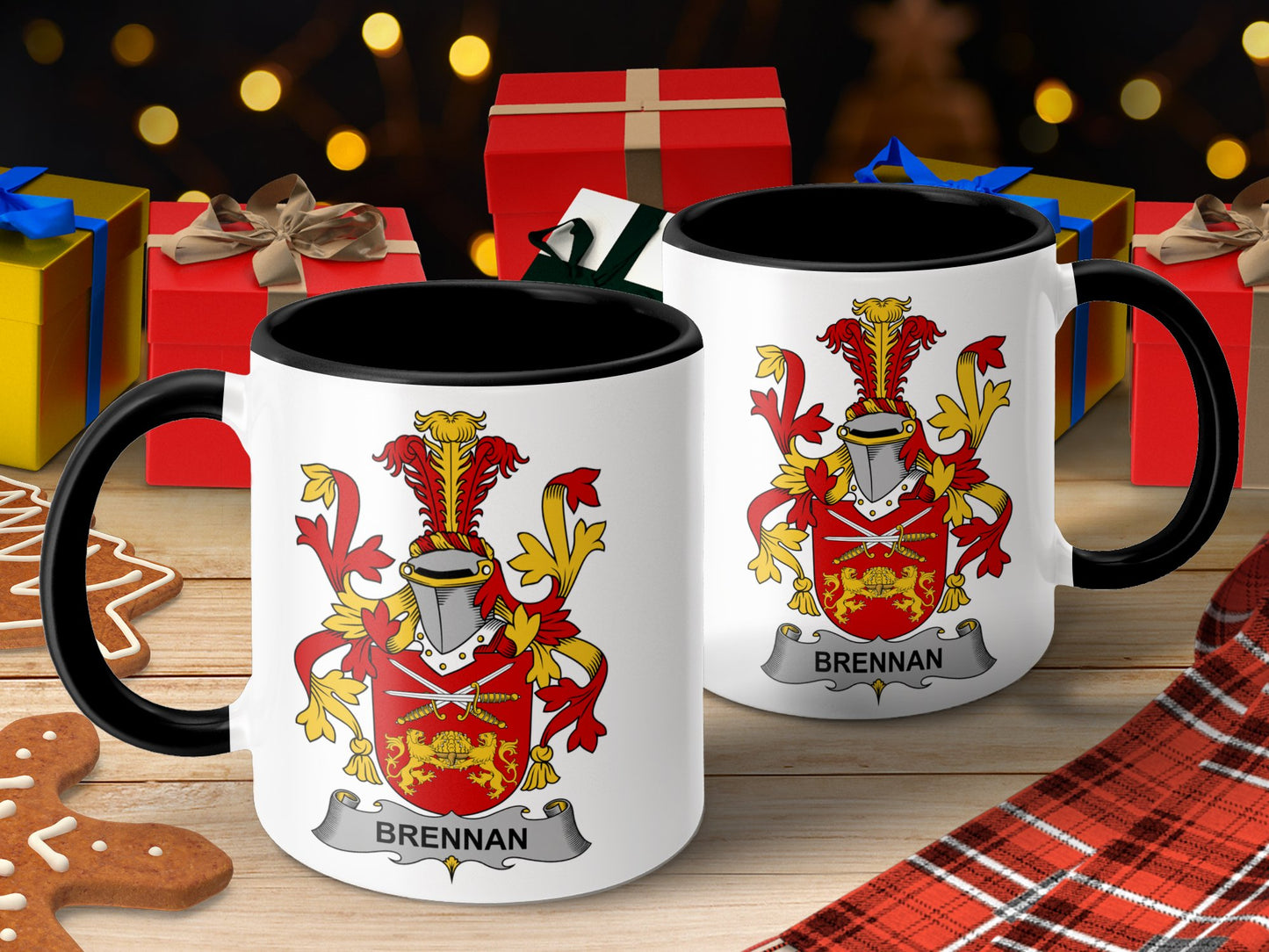 Brennan Family Crest Irish Surname Heritage Mug - Living Stone Gifts