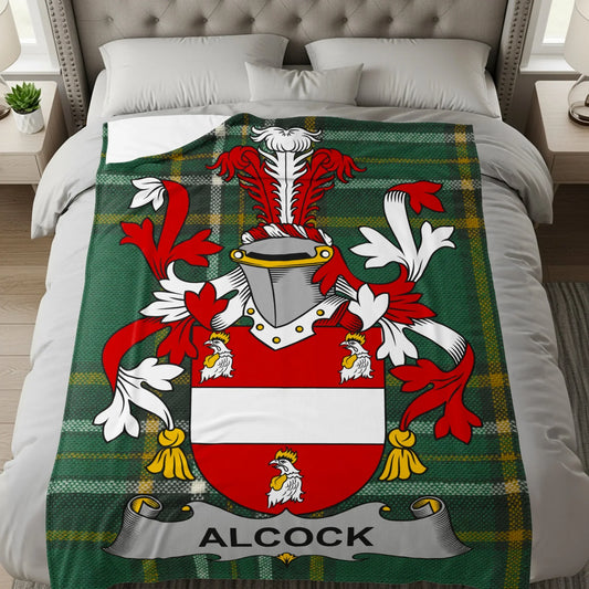 Alcock Family Tartan Crest Blanket product type