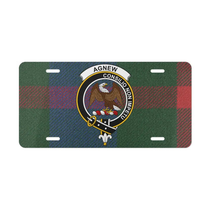 Agnew Consilio Non Impetu Tartan License Plate product
