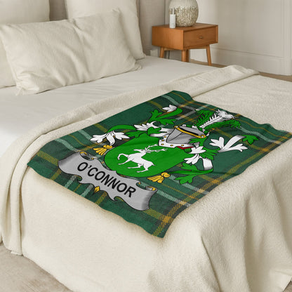 O'Connor Surname Irish Tartan Throw Blanket - Living Stone Gifts