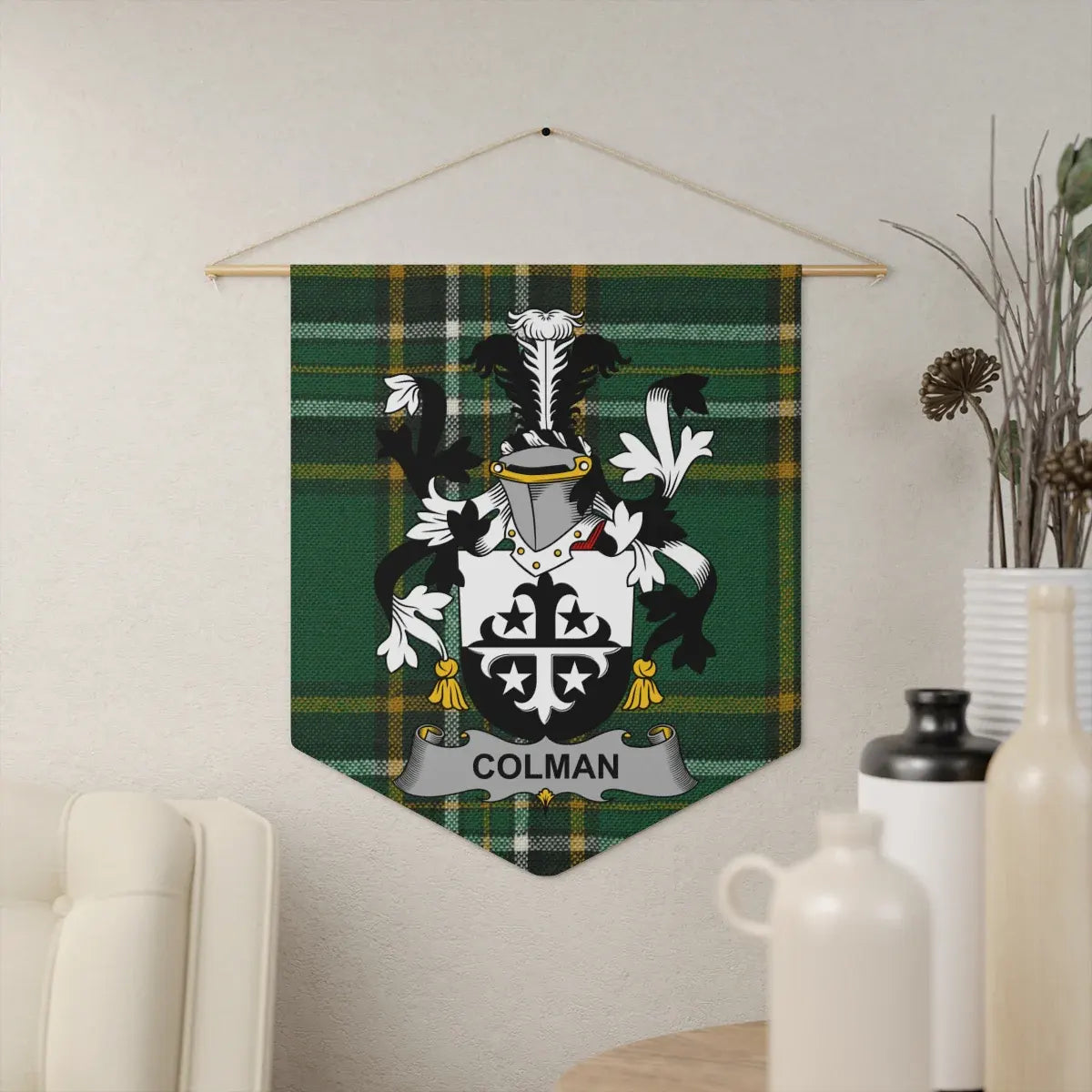 Colman Family Crest Plaid Tapestry Wall Hanging product