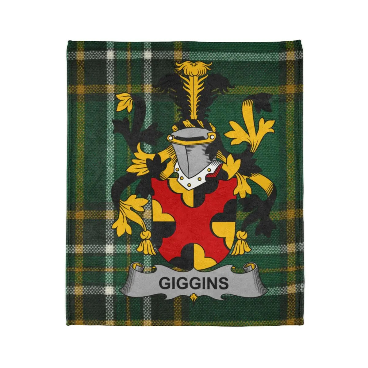 Giggins Family Crest with Tartan Pattern Blanket product