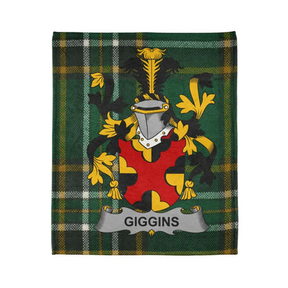 Giggins Family Crest with Tartan Pattern Blanket product