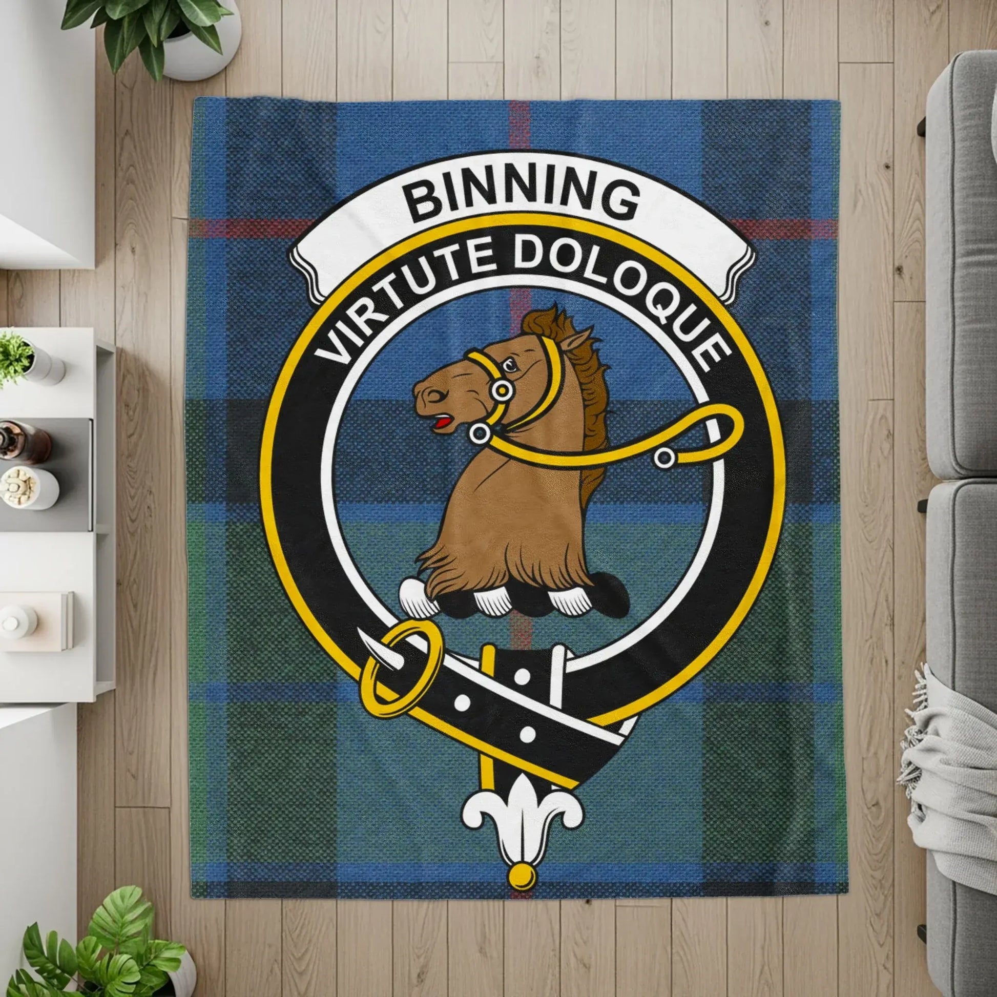 Binning Virtute Doloque Emblem Blanket product