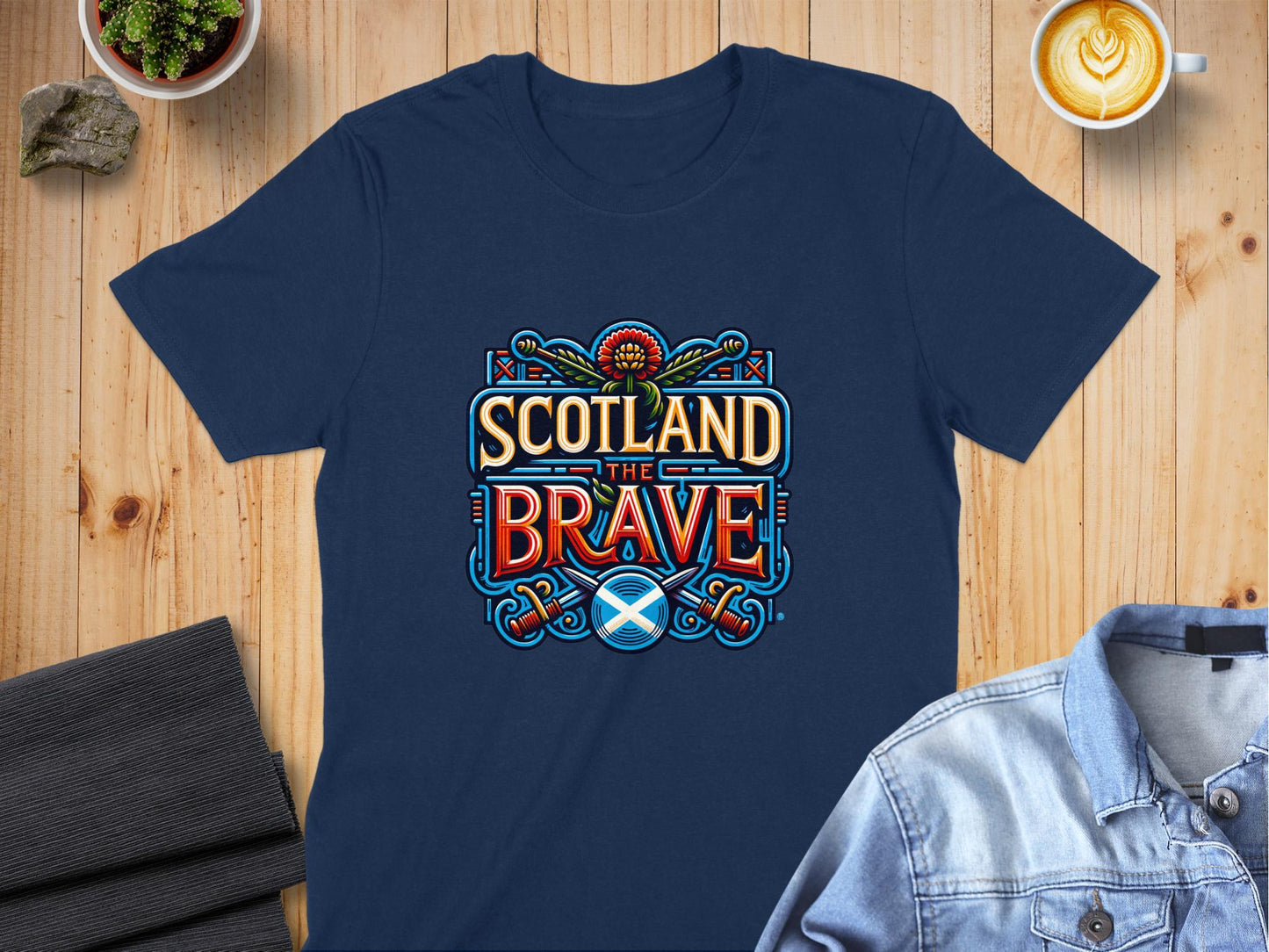 Scotland The Brave Bold Graphic Print T-Shirt - Living Stone Gifts