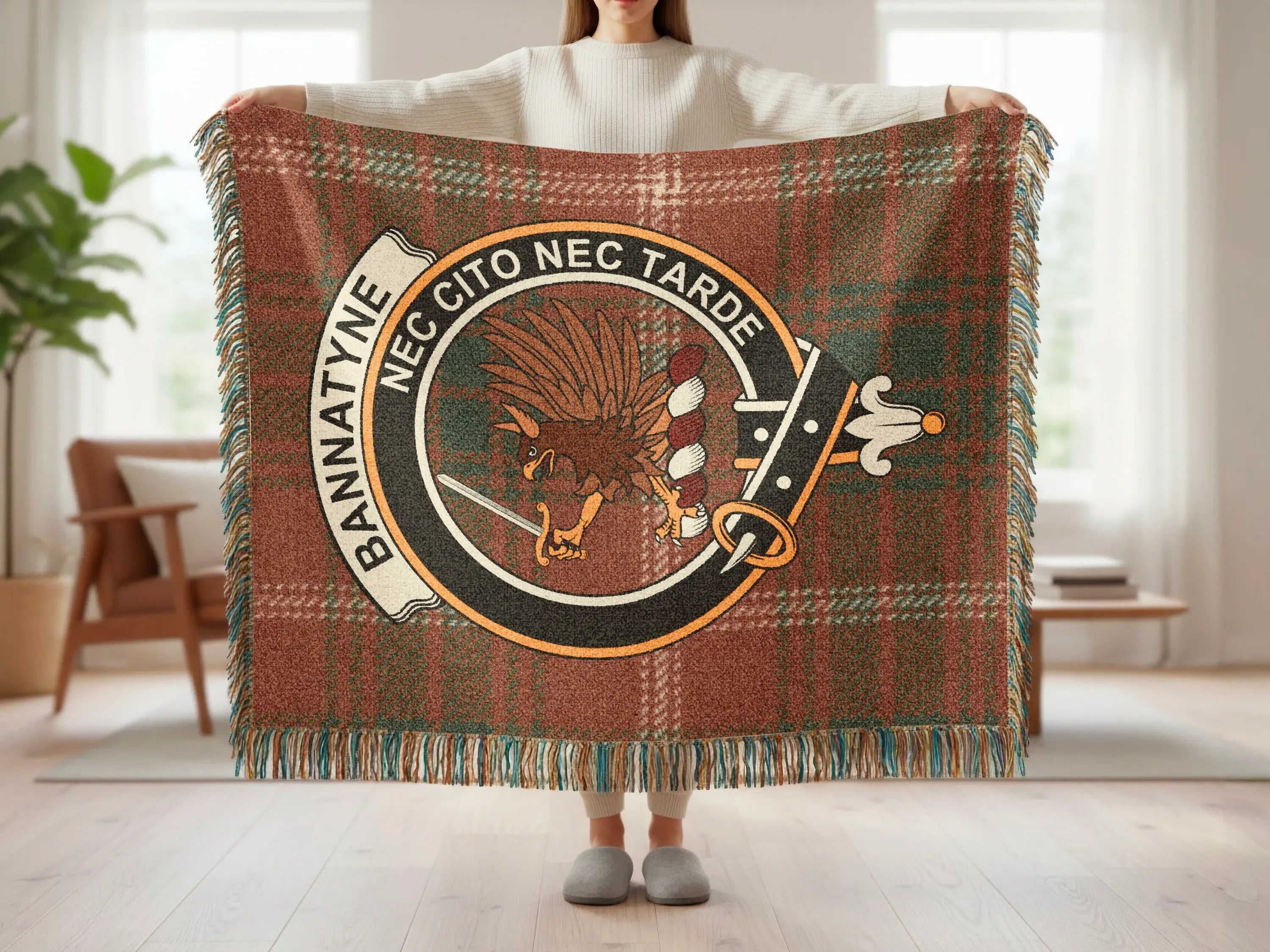 Bannatyne Nec Cito Nec Tarde Plaid Blanket Product
