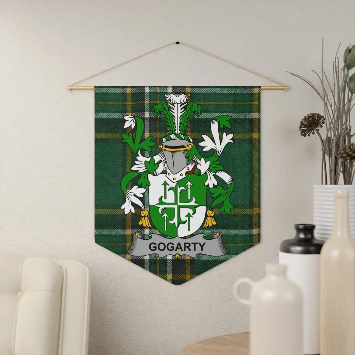 Gogarty Family Crest Plaid Wall Hanging Tapestry product type