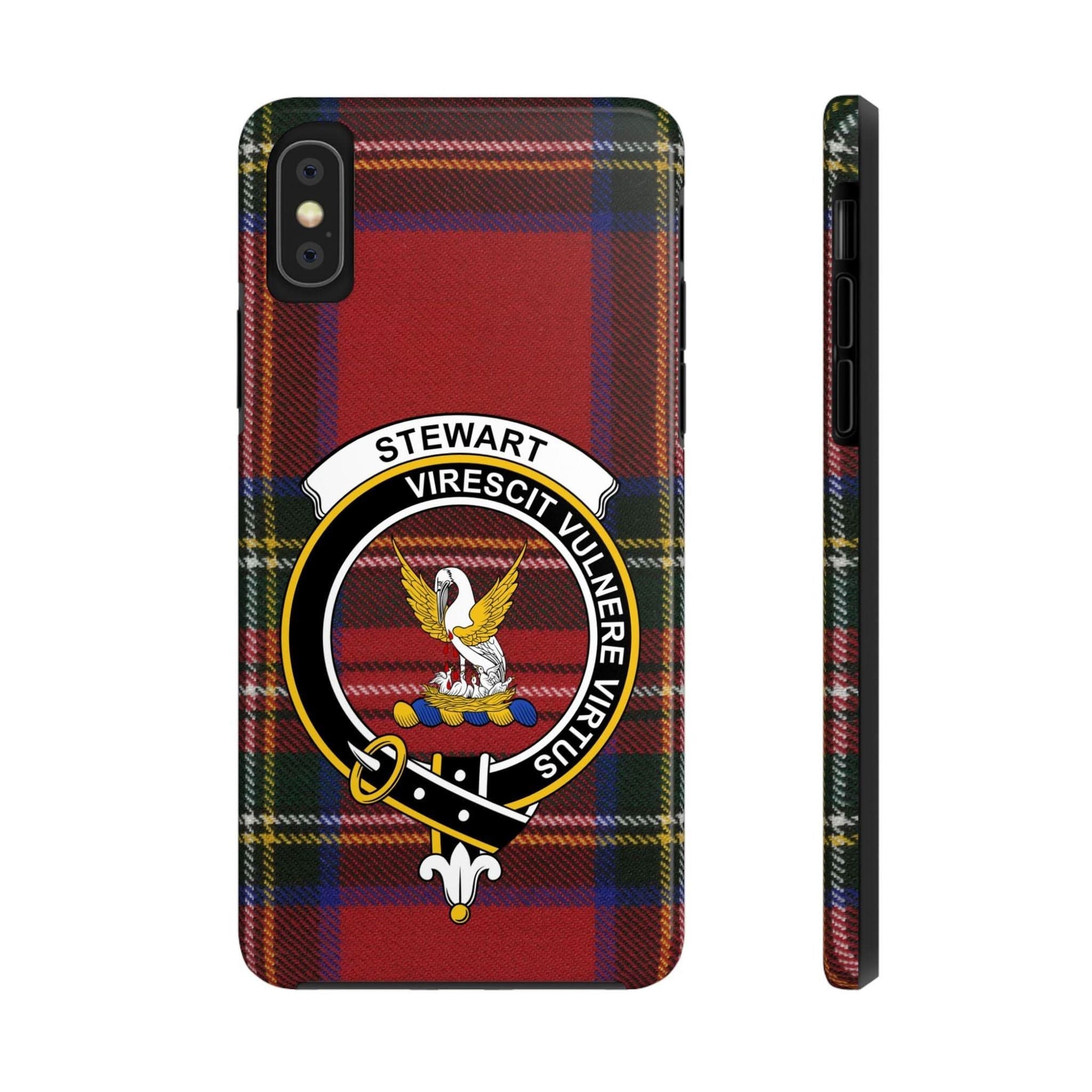 Stewart Tartan Clan Crest Cell Phone Case - Celtic Ancestry Gifts