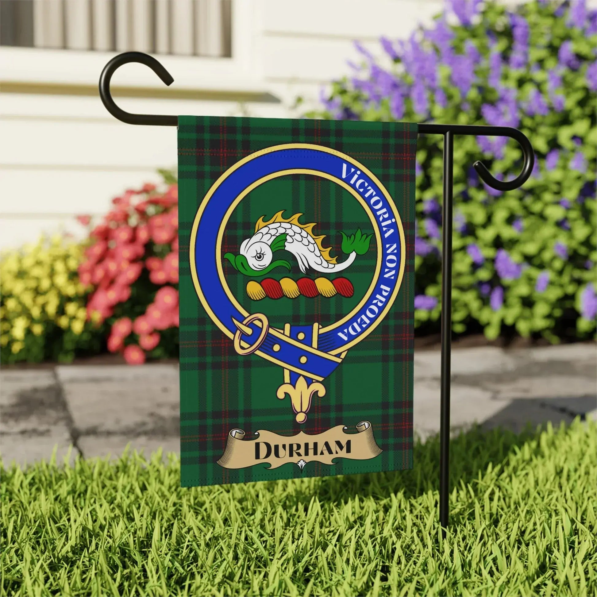 Scottish Durham Clan Crest Garden Flag product