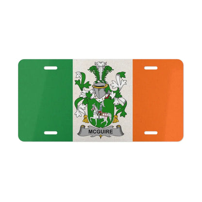 McGuire Family Crest Irish Flag Custom License Plate product