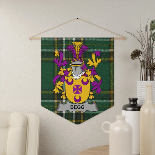 Custom Family Crest Shield Tartan Wall Hanging product
