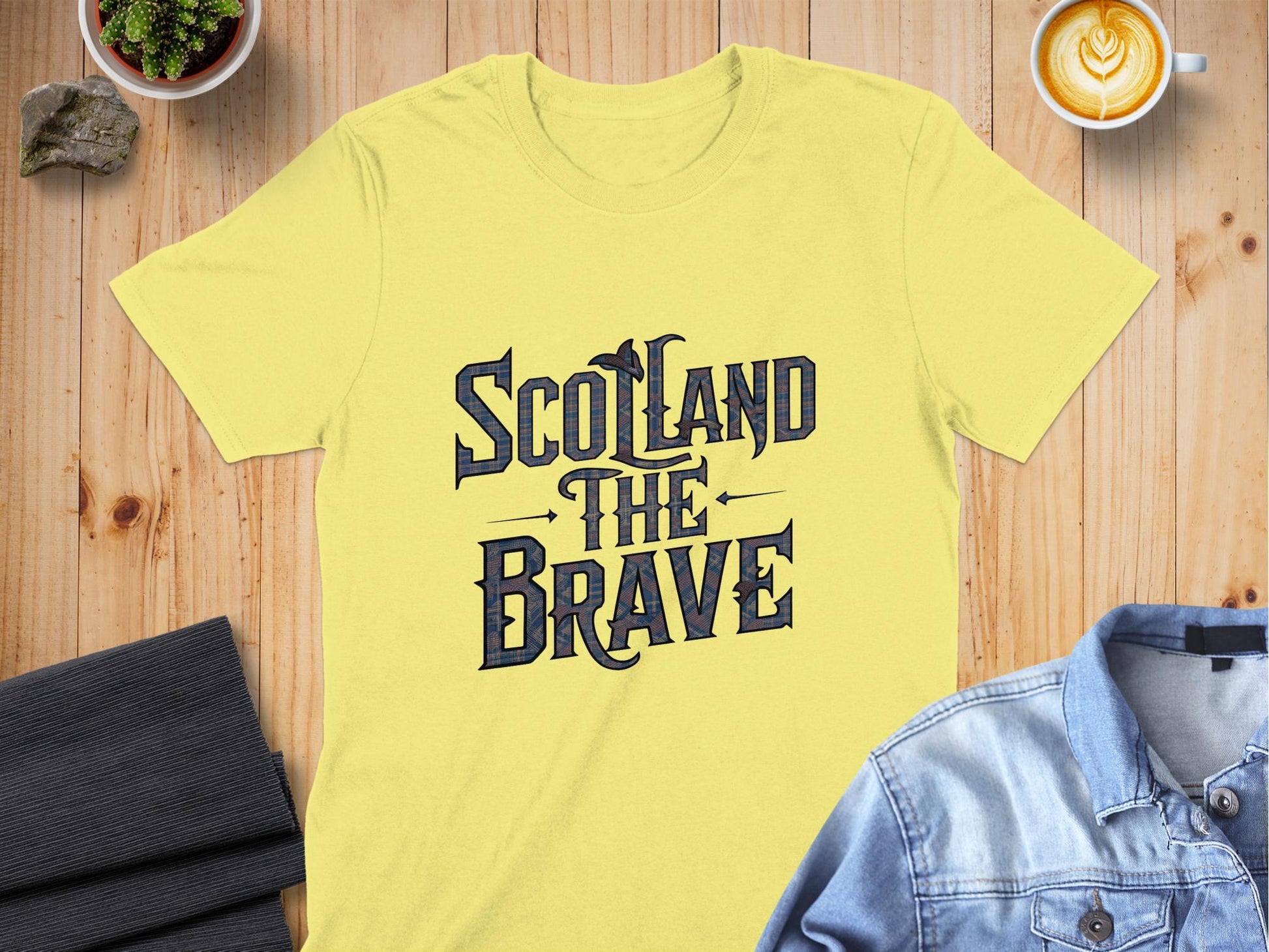 Unique Scotland the Brave Graphic Statement T-Shirt - Living Stone Gifts