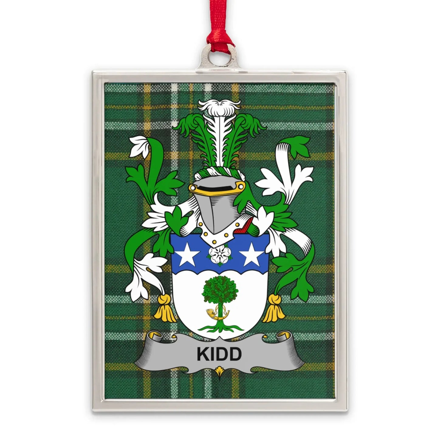 Family Crest with the Name Kidd on Tartan product type