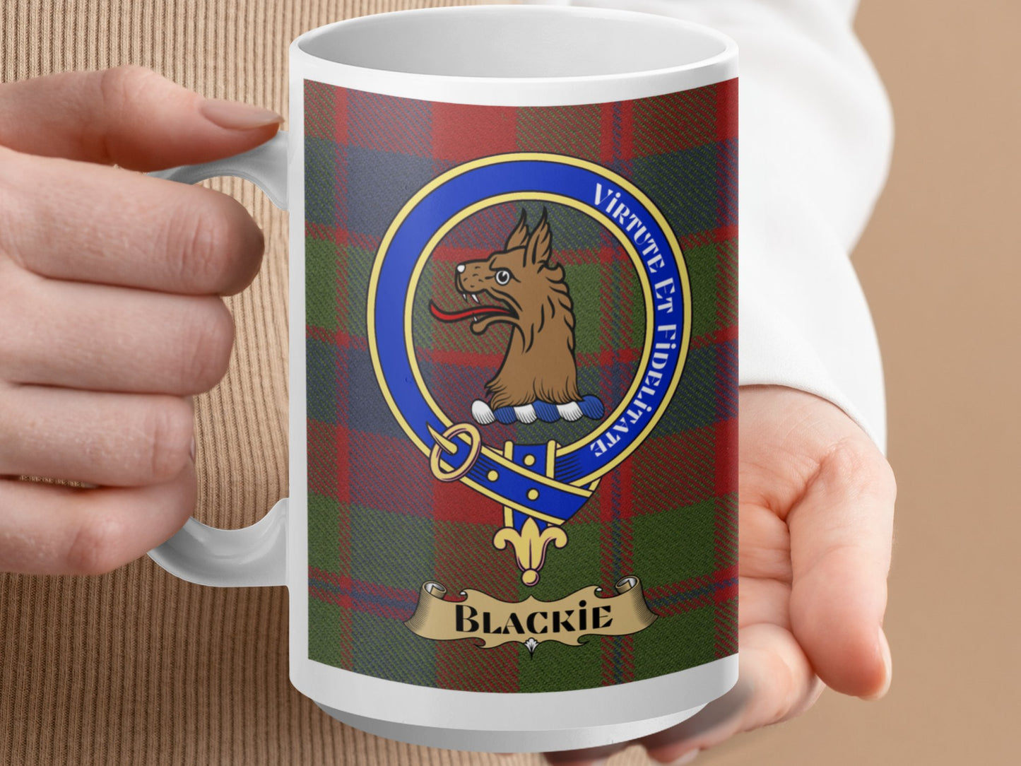 Blackie Clan Crest Tartan Emblem Decorative Mug - Living Stone Gifts