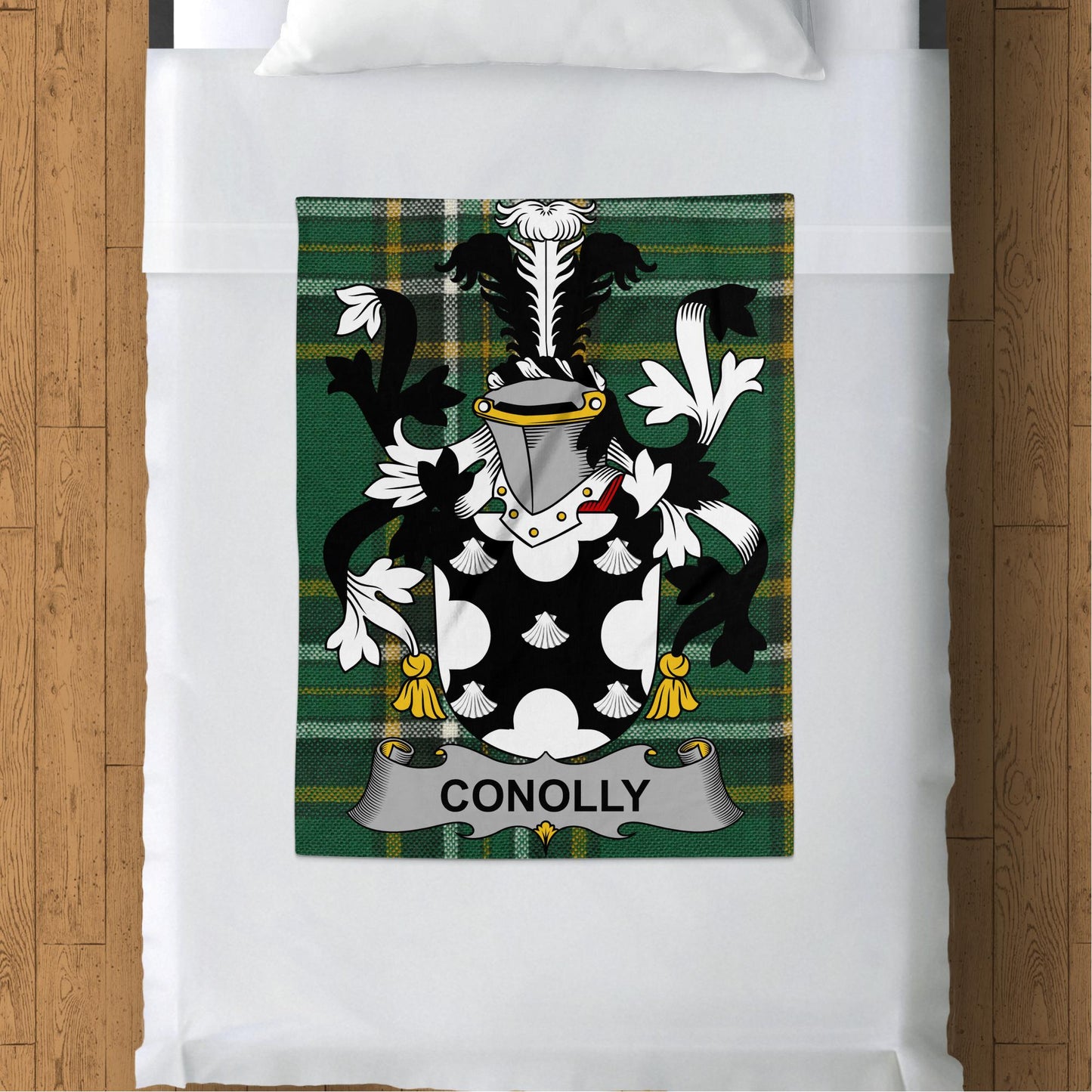 Conolly Surname Irish Tartan Throw Blanket - Living Stone Gifts