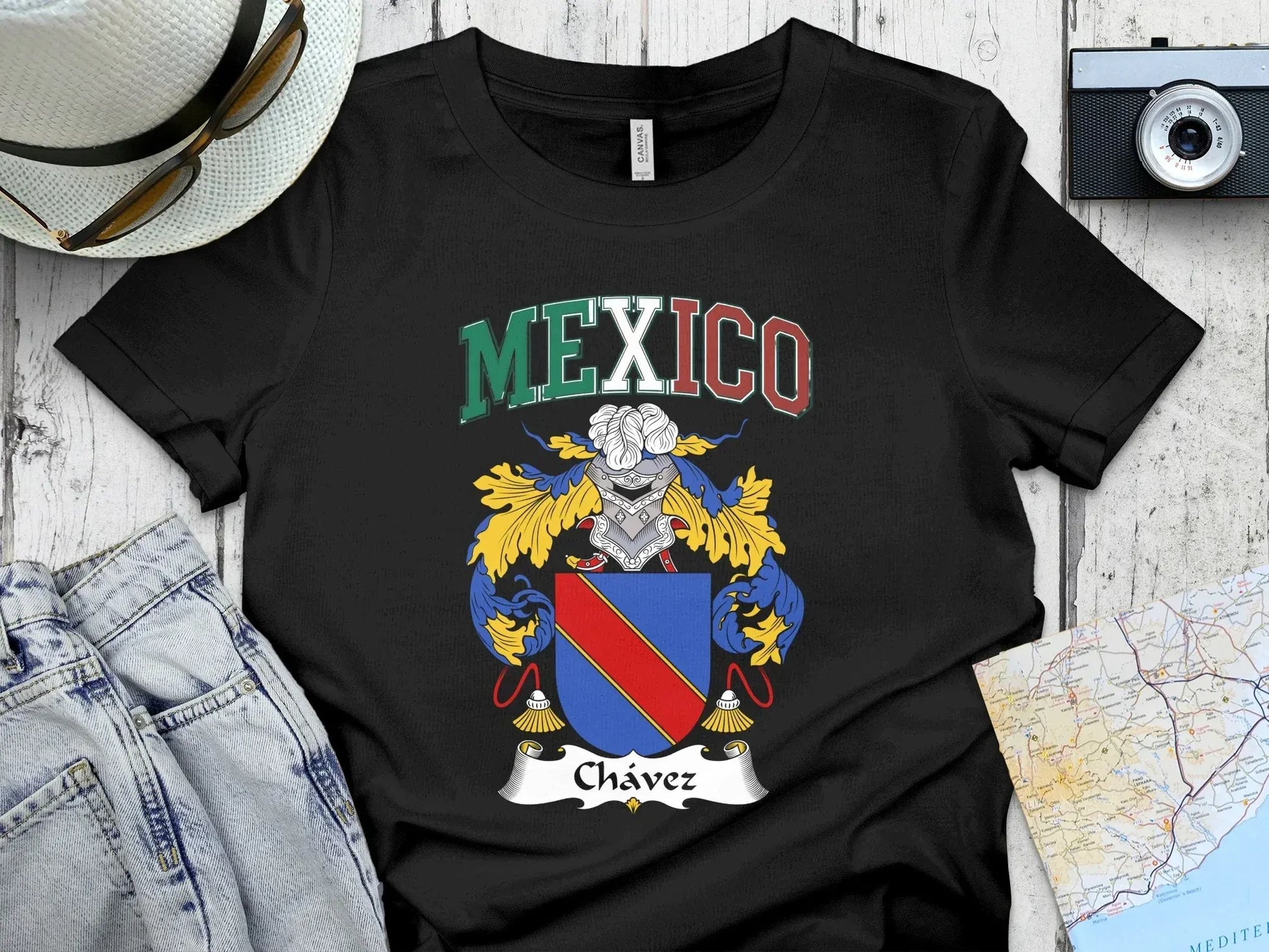 Mexico Chavez Coat of Arms Graphic T-Shirt product