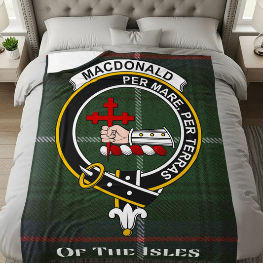 Clan Macdonald Tartan Blanket Decorative Bedroom Product