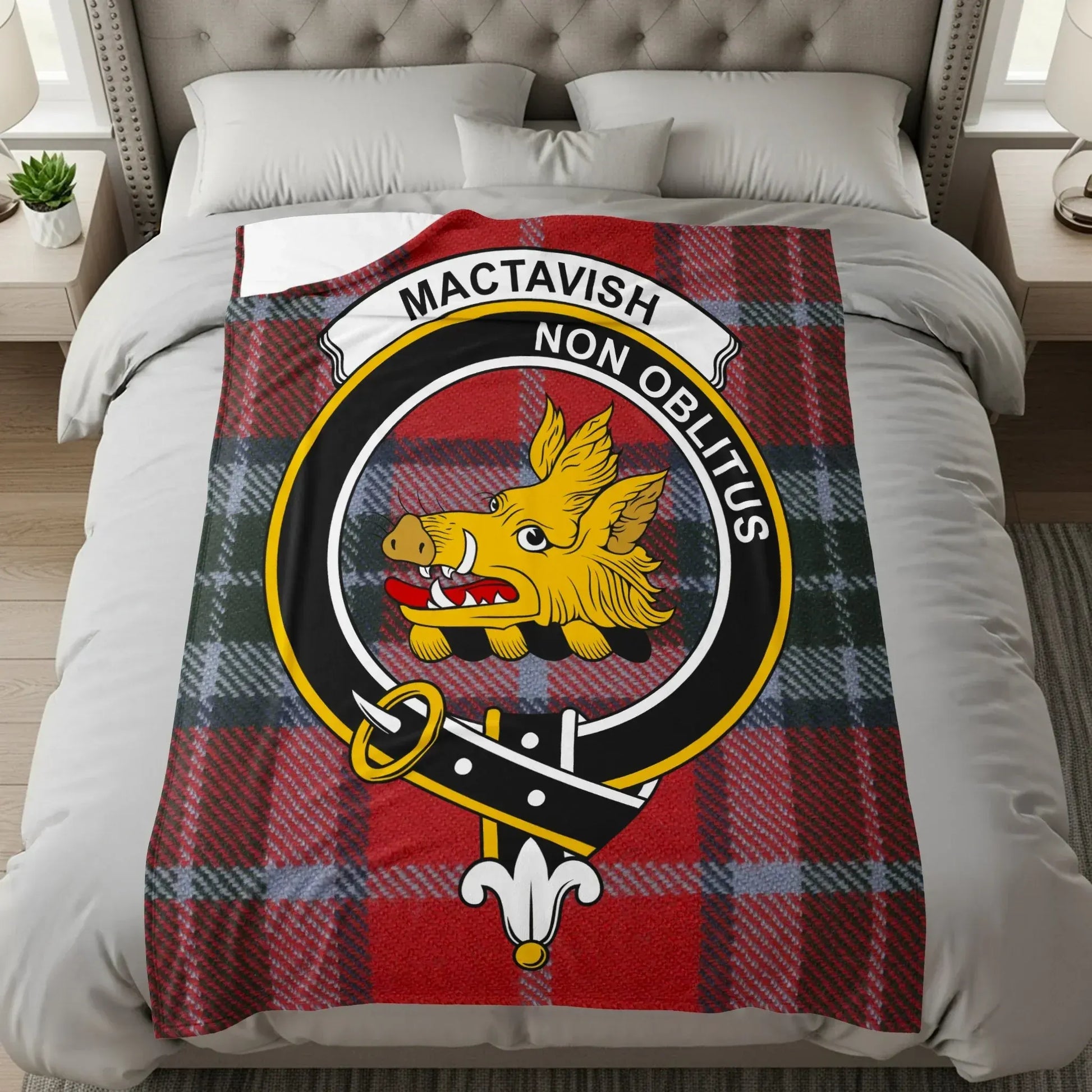 Mactavish Non Oblitus Crest Emblem Printed Blanket product
