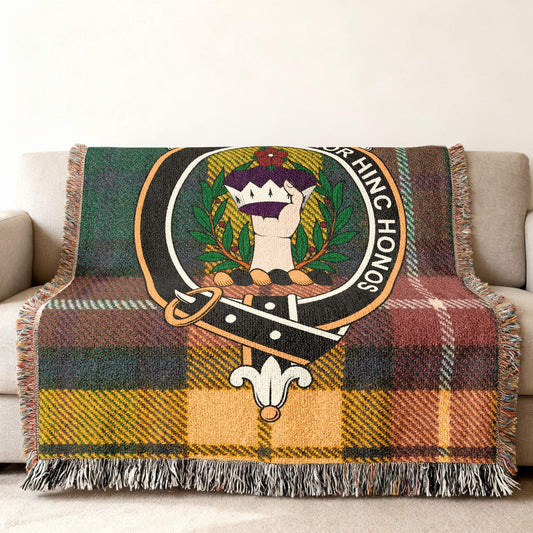 Clan Crest Tartan Pattern Decorative Throw Blanket