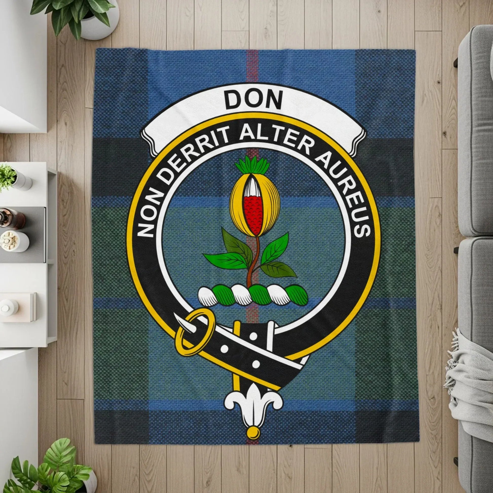 Clan Crest Tartan Blanket Don Family Crest Design product type