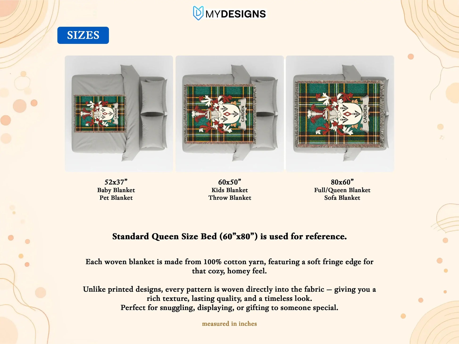 Carden Crest Plaid Design Woven Throw Blanket product type