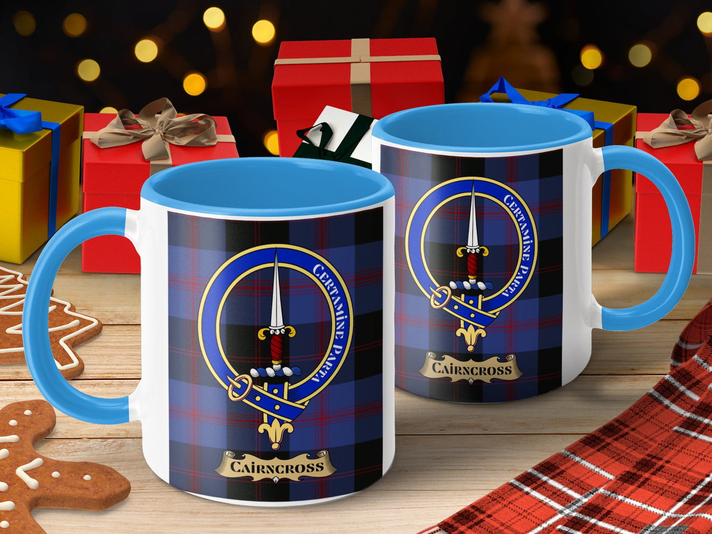 Clan Cairncross Scottish Tartan Crest Mug - Living Stone Gifts