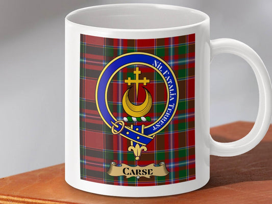 Scottish Clan Carse Crest Tartan Pattern Mug product