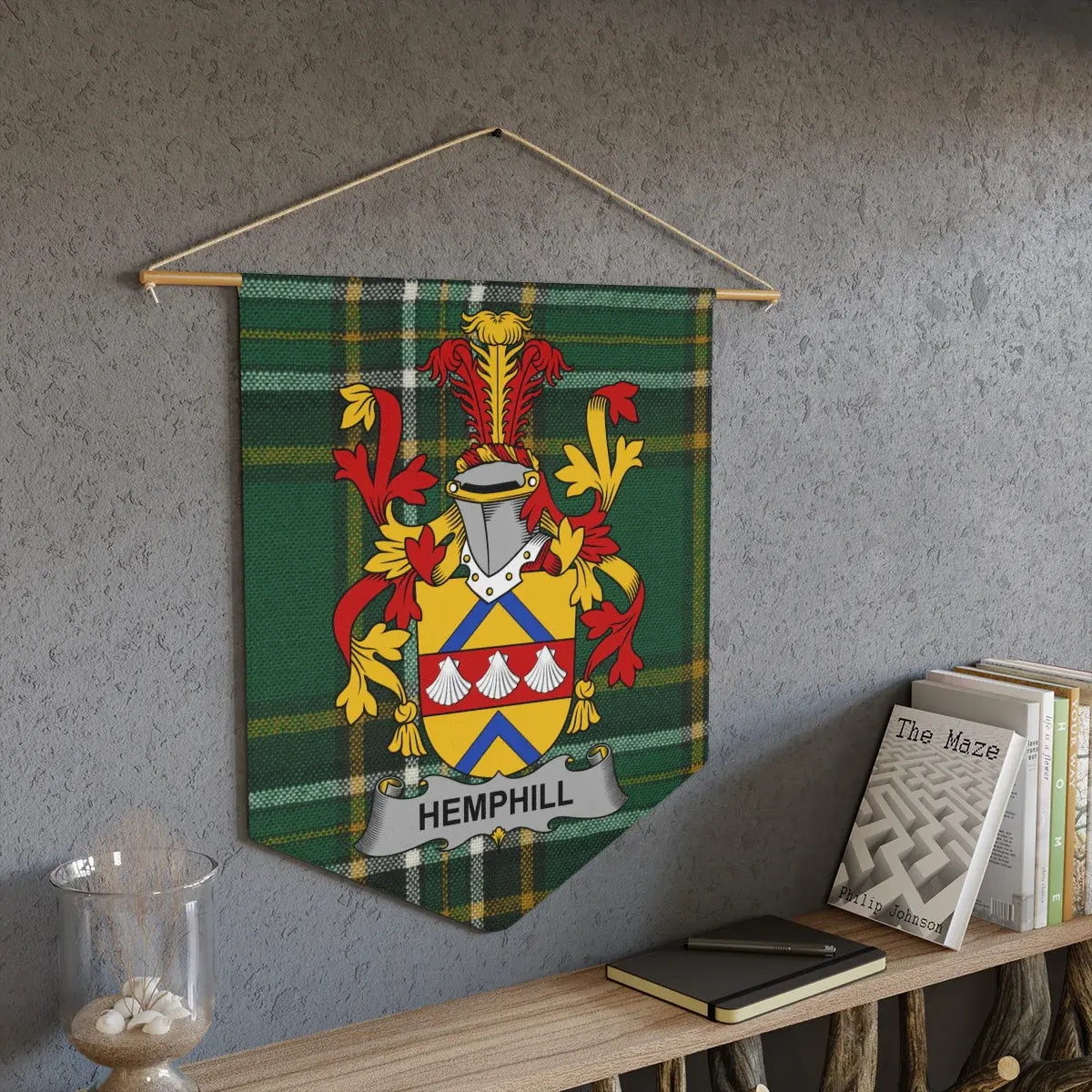 Hemphill Family Crest Tartan Clan Wall Hanging product