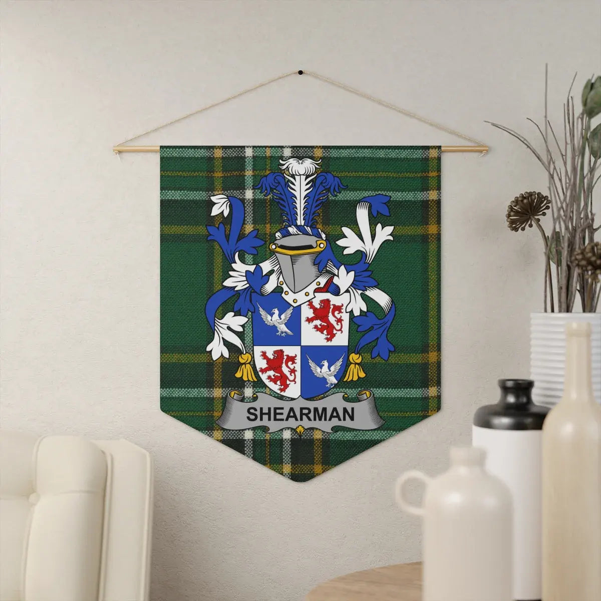 Personalized Shearman Family Crest Wall Hanging product type