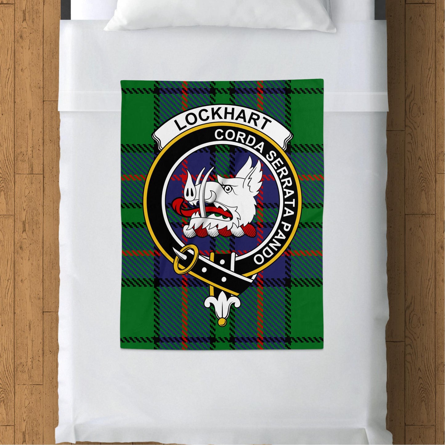 Scottish Clan Lockhart Corda Serrata Pando Blanket - Living Stone Gifts